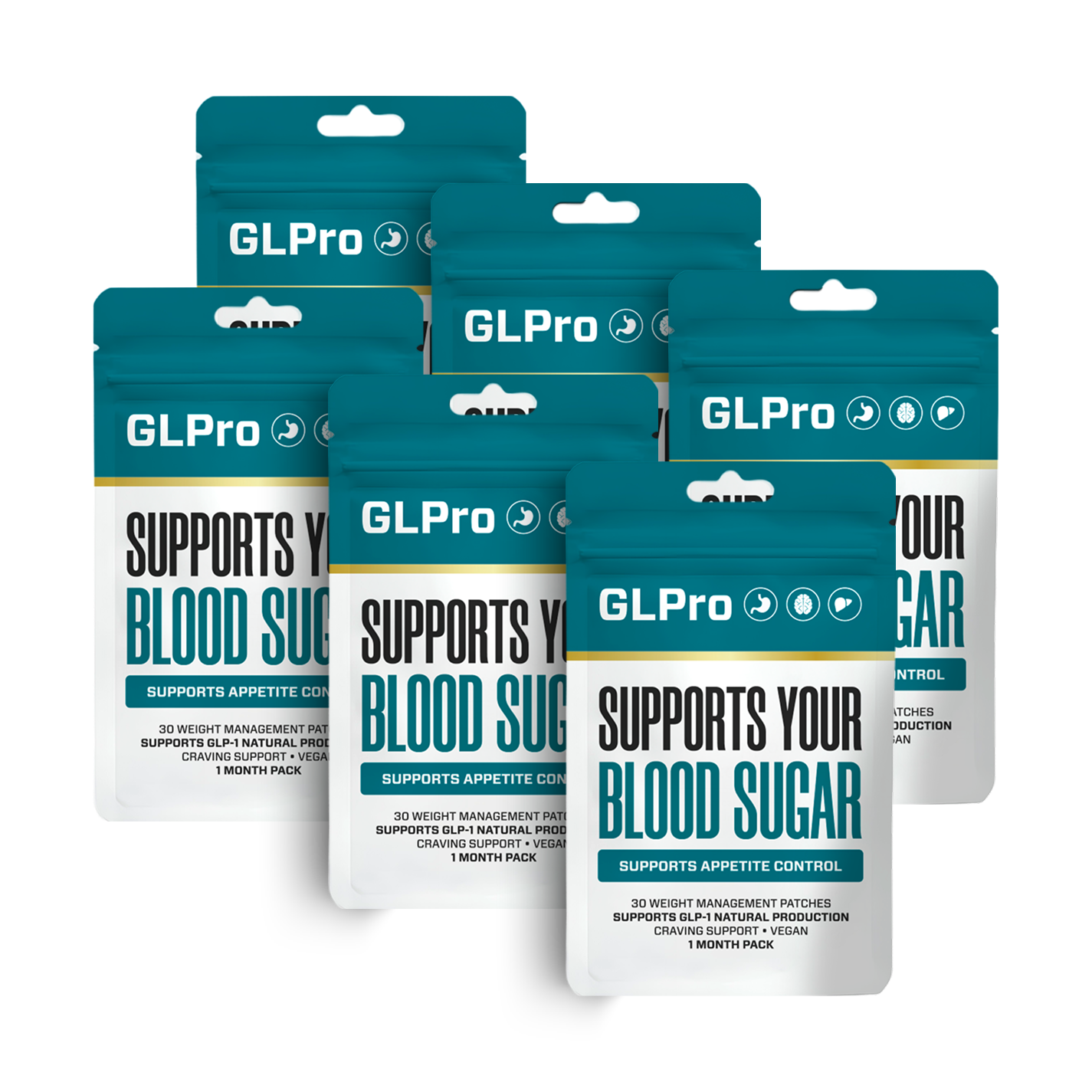 GLPro pouches – the patch releases its botanical blend through the skin across the day